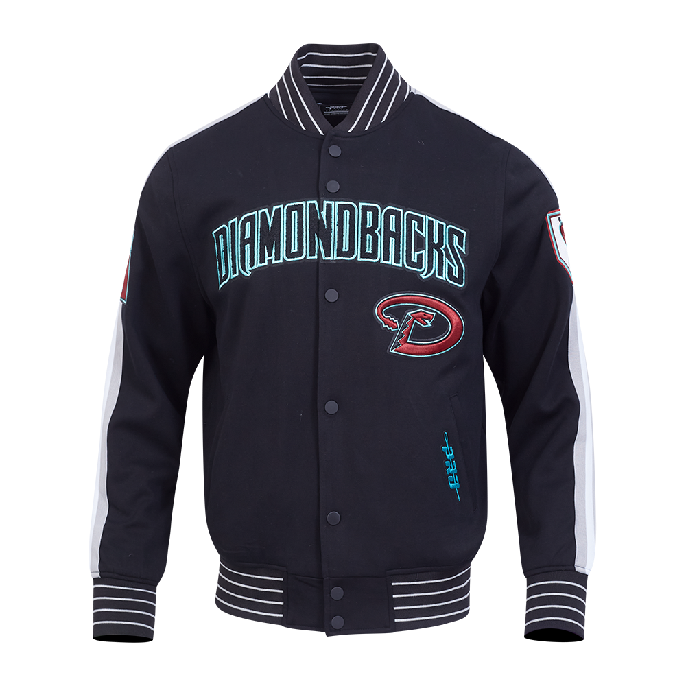 MLB ARIZONA DIAMONDBACKS PRO GAME DAY JACKET BLOUSON POUR HOMME (NOIR/ARGENT/BLANC)