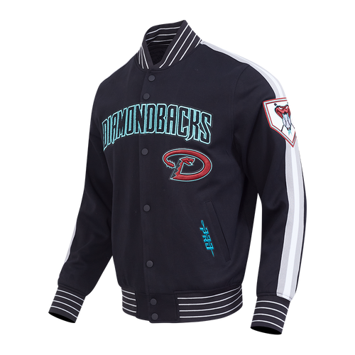 MLB ARIZONA DIAMONDBACKS PRO GAME DAY JACKET BLOUSON POUR HOMME (NOIR/ARGENT/BLANC)