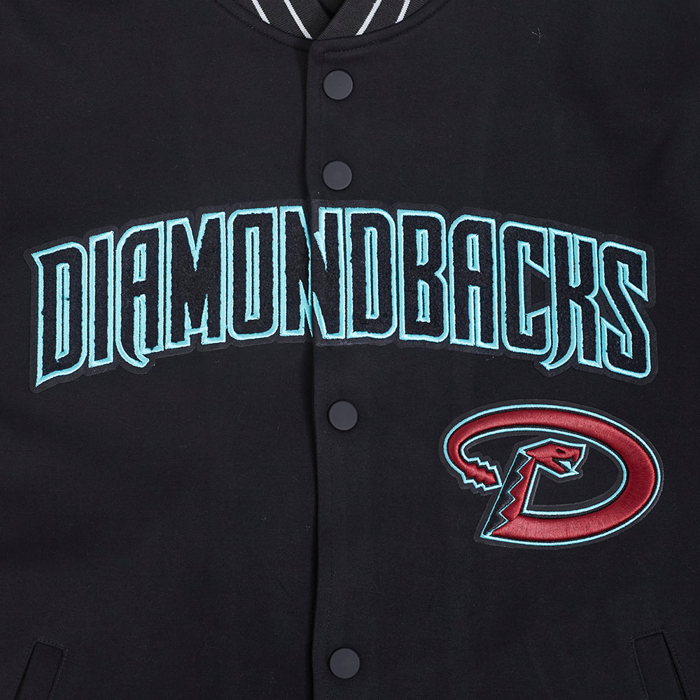 MLB ARIZONA DIAMONDBACKS PRO GAME DAY JACKET MEN'S JACKET (BLACK/SILVER/WHITE)