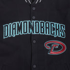 MLB ARIZONA DIAMONDBACKS PRO GAME DAY JACKET MEN'S JACKET (BLACK/SILVER/WHITE)