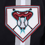 MLB ARIZONA DIAMONDBACKS PRO GAME DAY JACKET MEN'S JACKET (BLACK/SILVER/WHITE)