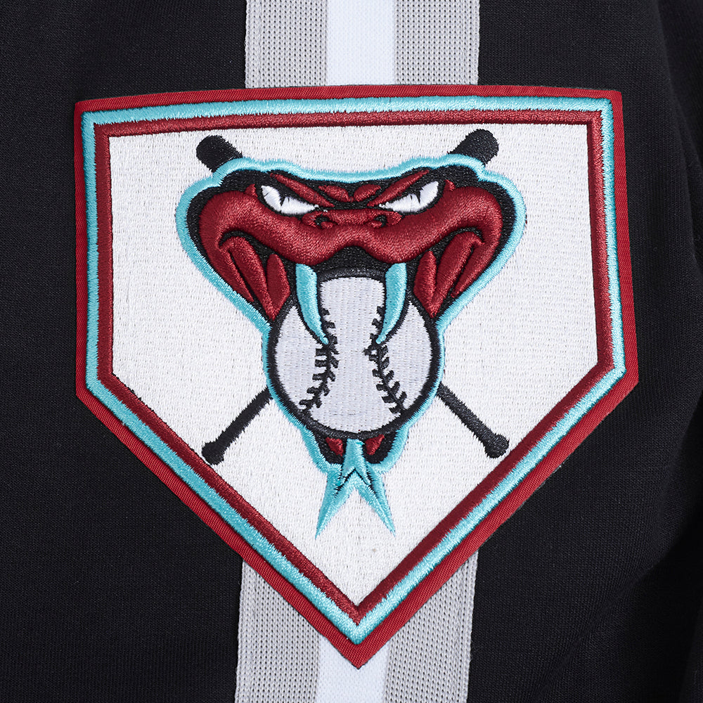 MLB ARIZONA DIAMONDBACKS PRO GAME DAY JACKET MEN'S JACKET (BLACK/SILVER/WHITE)
