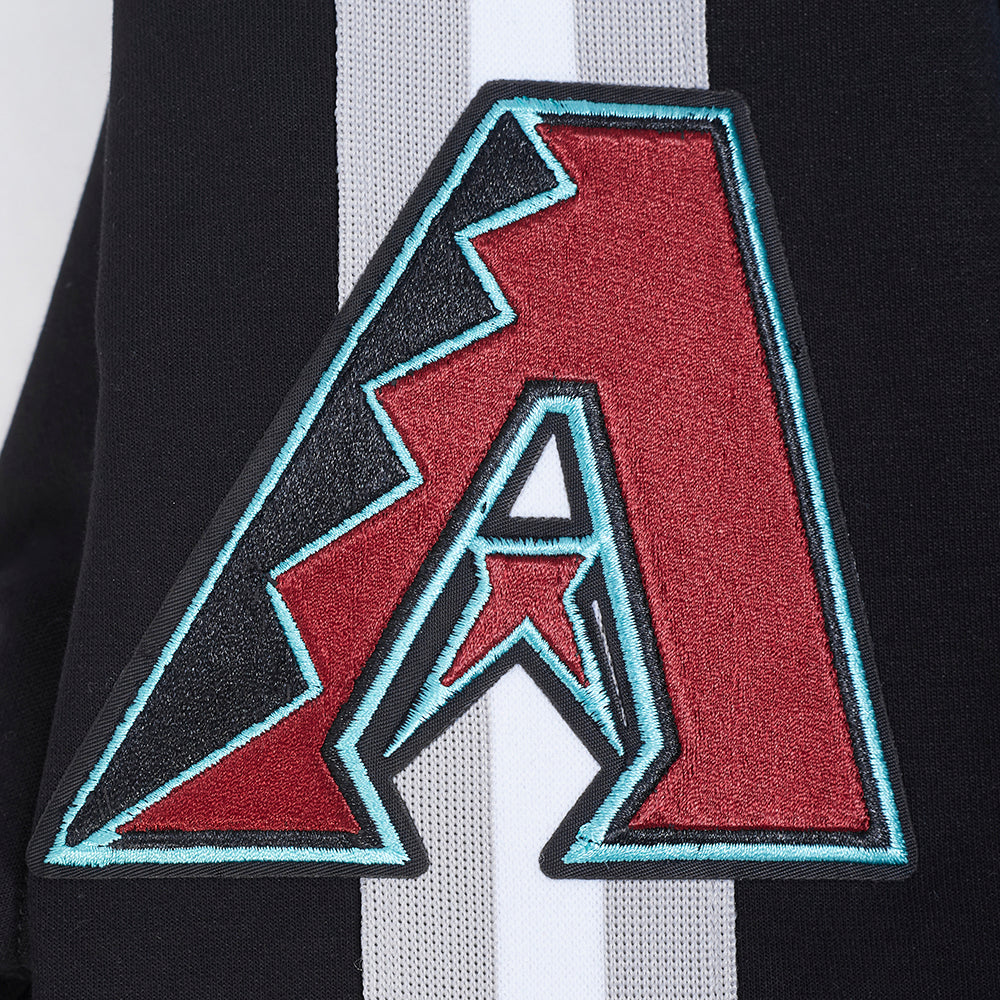 MLB ARIZONA DIAMONDBACKS PRO GAME DAY JACKET MEN'S JACKET (BLACK/SILVER/WHITE)