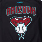 MLB ARIZONA DIAMONDBACKS PRO GAME DAY JACKET MEN'S JACKET (BLACK/SILVER/WHITE)