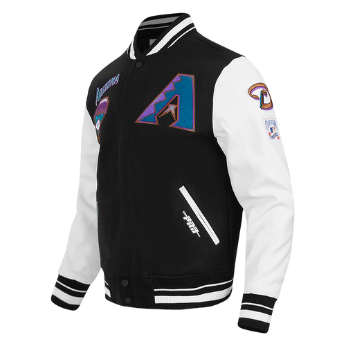 MLB ARIZONA DIAMONDBACKS RETRO CLASSICS BLOUSON COLLÉGIAL POUR HOMME (NOIR/BLANC)
