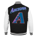 MLB ARIZONA DIAMONDBACKS RETRO CLASSICS BLOUSON COLLÉGIAL POUR HOMME (NOIR/BLANC)