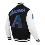 MLB ARIZONA DIAMONDBACKS RETRO CLASSICS BLOUSON COLLÉGIAL POUR HOMME (NOIR/BLANC)