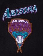 MLB ARIZONA DIAMONDBACKS RETRO CLASSICS BLOUSON COLLÉGIAL POUR HOMME (NOIR/BLANC)