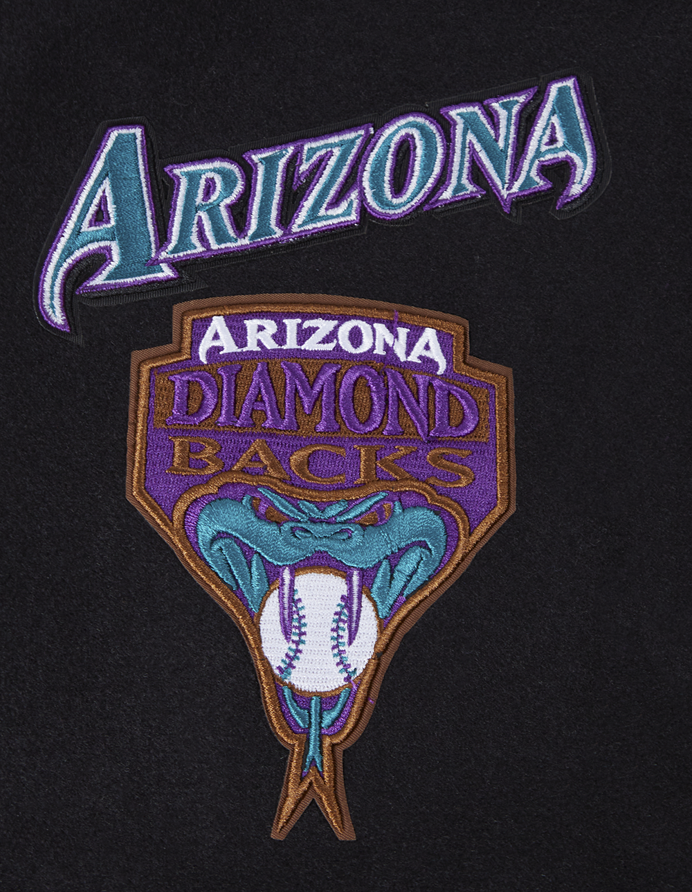 MLB ARIZONA DIAMONDBACKS RETRO CLASSICS BLOUSON COLLÉGIAL POUR HOMME (NOIR/BLANC)