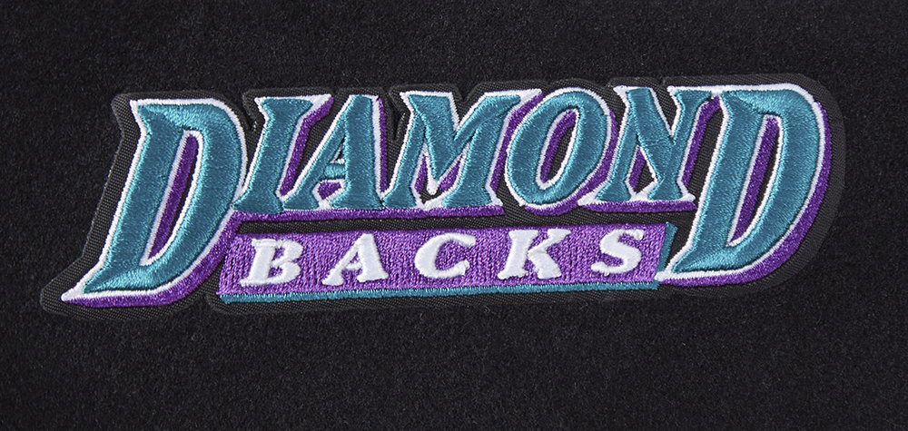 MLB ARIZONA DIAMONDBACKS RETRO CLASSICS BLOUSON COLLÉGIAL POUR HOMME (NOIR/BLANC)