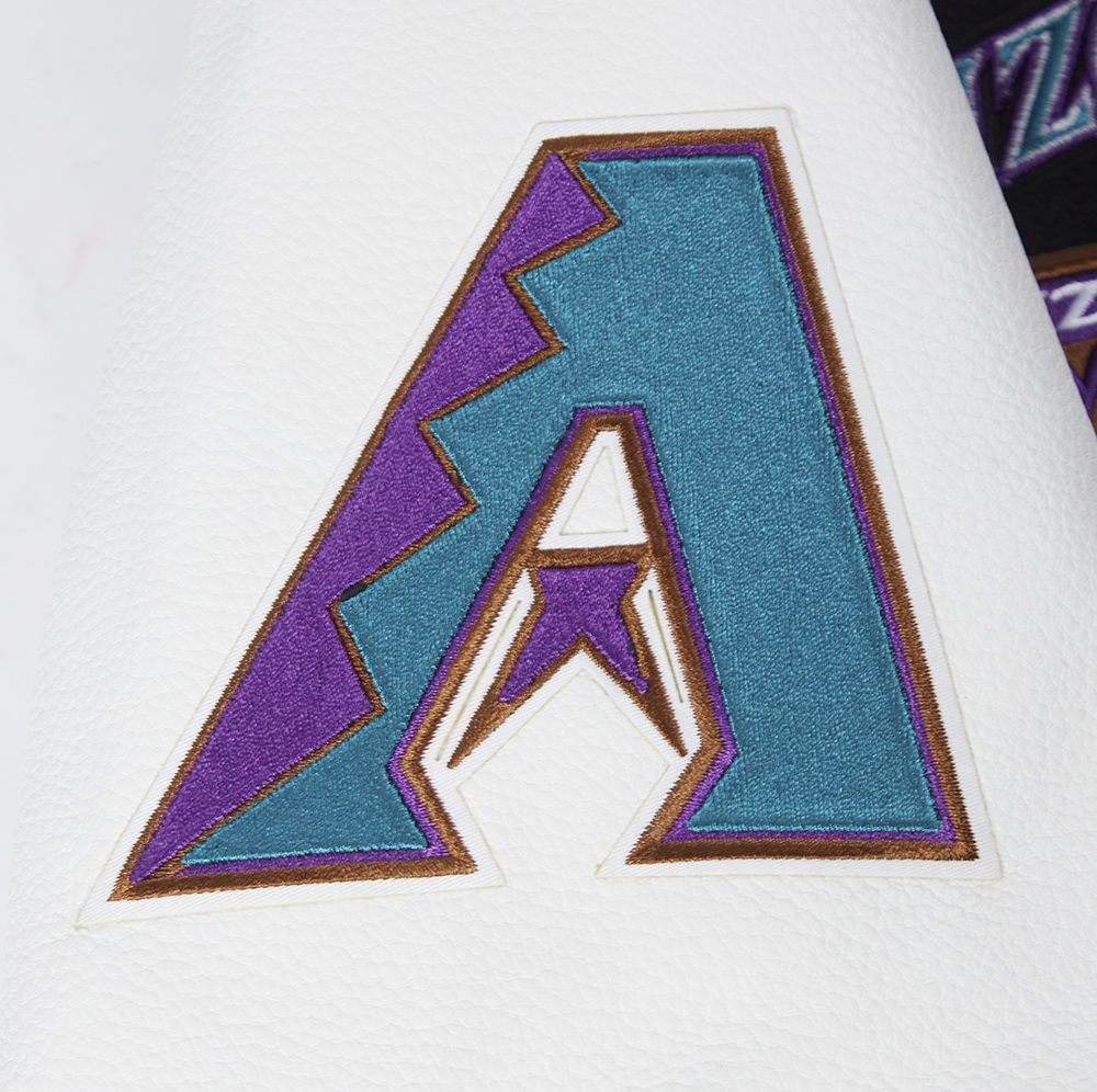 MLB ARIZONA DIAMONDBACKS RETRO CLASSICS BLOUSON COLLÉGIAL POUR HOMME (NOIR/BLANC)