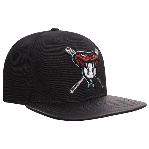 MLB ARIZONA DIAMONDBACKS MASHUP UNISEX WOOL LEATHER STRAPBACK HAT (BLACK)