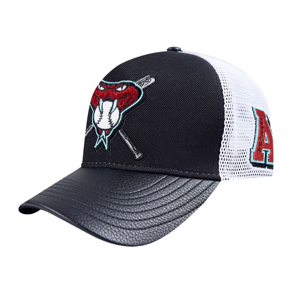 MLB ARIZONA DIAMONDBACKS MASHUP UNISEX STRAPBACK TRUCKER HAT (BLACK)