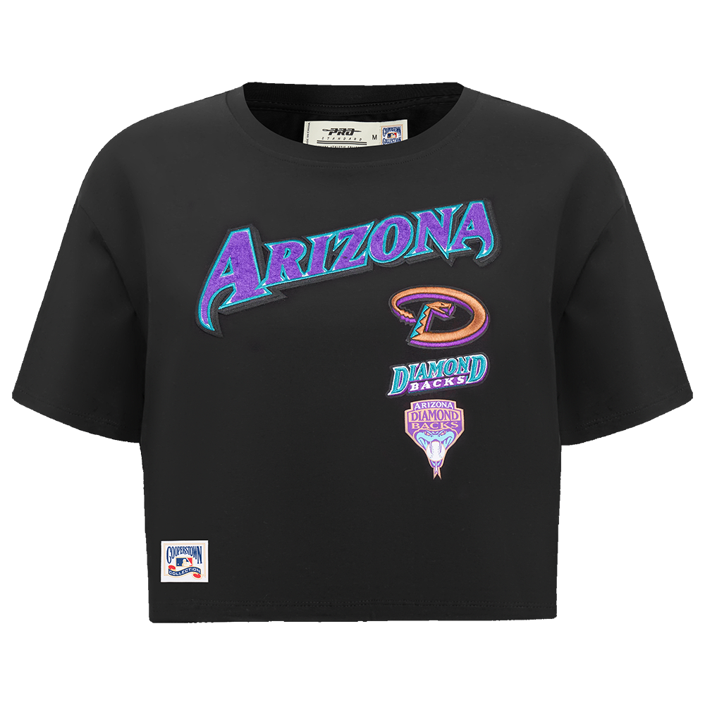 MLB ARIZONA DIAMONDBACKS RETRO CLASSIC HAUT À COUPE CARRÉE POUR FEMME (NOIR)