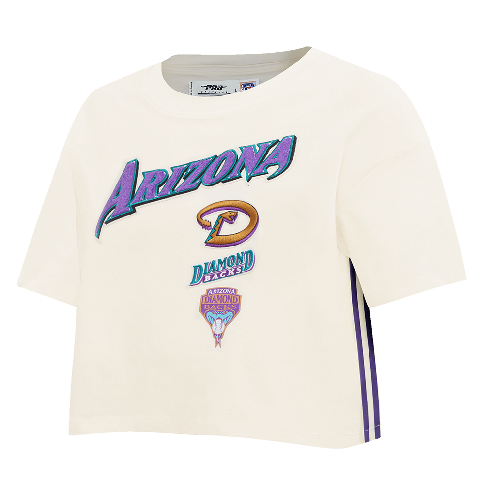 MLB ARIZONA DIAMONDBACKS RETRO CLASSIC WOMEN'S BOXY TOP (EGGSHELL)
