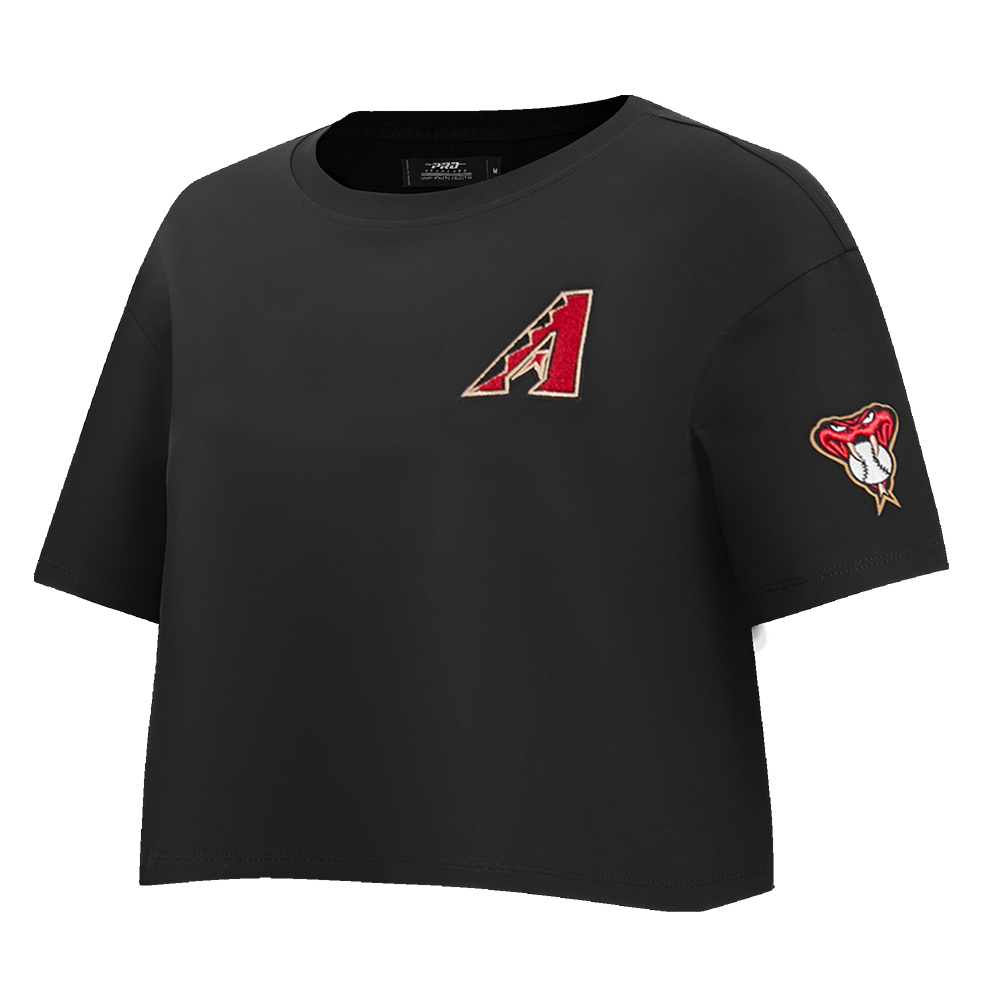 MLB ARIZONA DIAMONDBACKS CLASSIC WOMEN'S BOXY TOP (BLACK)
