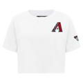 MLB ARIZONA DIAMONDBACKS CLASSIC WOMEN'S SJ BOXY TEE (WHITE)