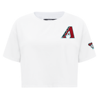 MLB ARIZONA DIAMONDBACKS CLASSIC WOMEN'S SJ BOXY TEE (WHITE)