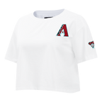 MLB ARIZONA DIAMONDBACKS CLASSIC WOMEN'S SJ BOXY TEE (WHITE)