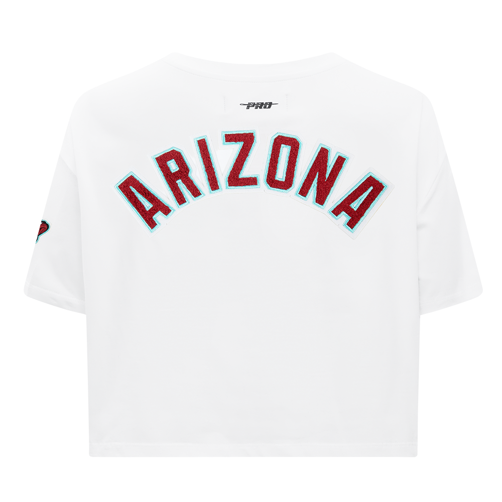 MLB ARIZONA DIAMONDBACKS CLASSIC WOMEN'S SJ BOXY TEE (WHITE)