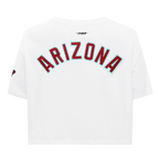 MLB ARIZONA DIAMONDBACKS CLASSIC WOMEN'S SJ BOXY TEE (WHITE)