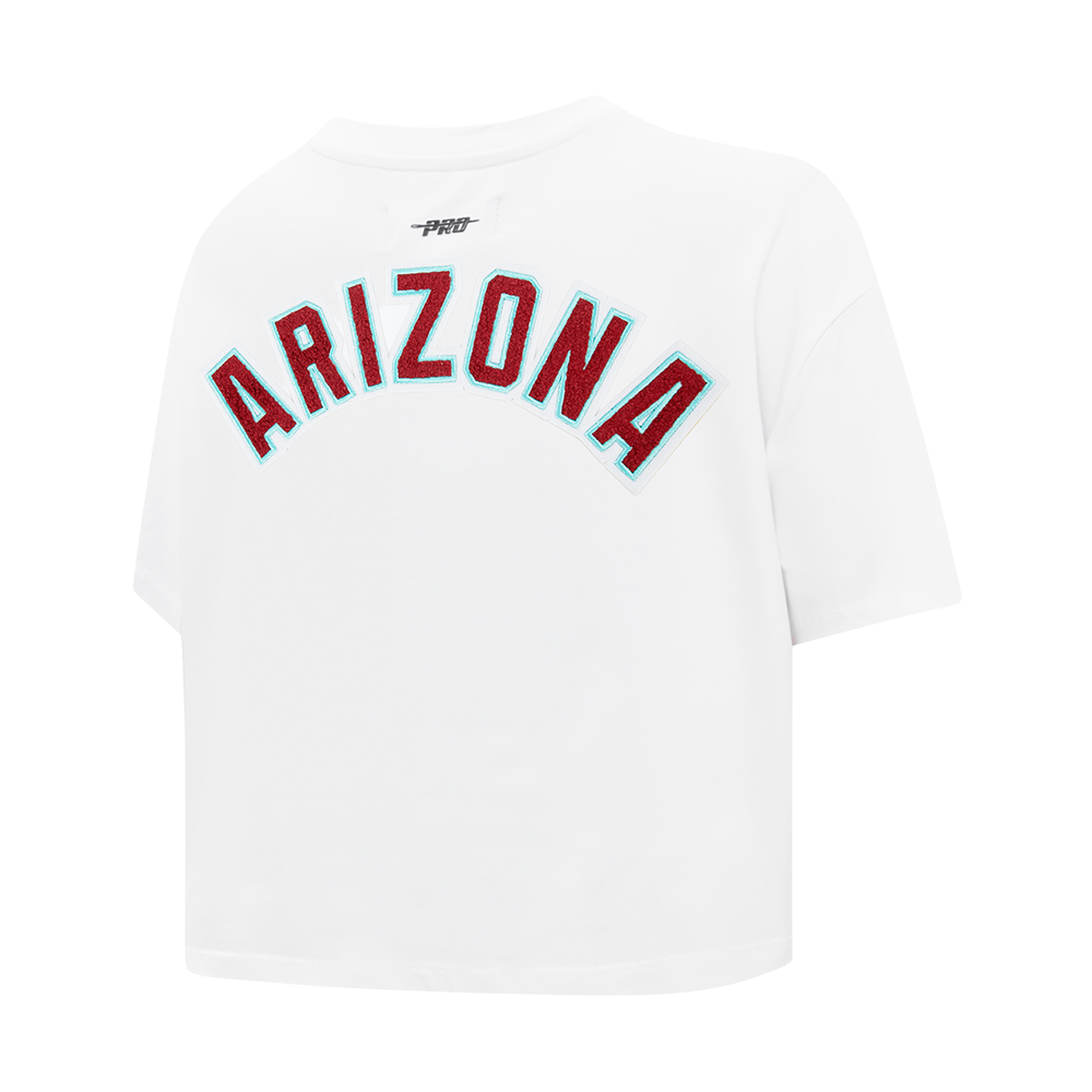 MLB ARIZONA DIAMONDBACKS CLASSIC WOMEN'S SJ BOXY TEE (WHITE)