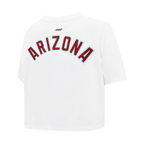 MLB ARIZONA DIAMONDBACKS CLASSIC WOMEN'S SJ BOXY TEE (WHITE)