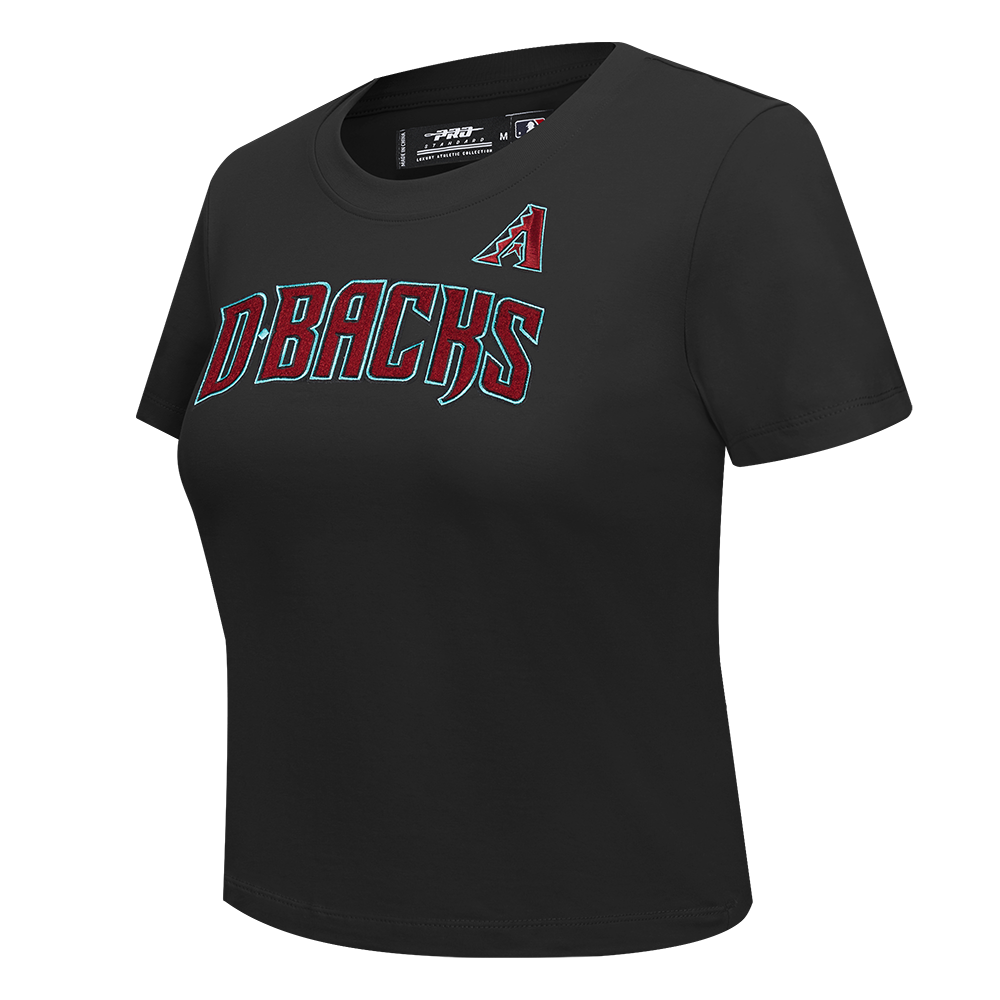 MLB ARIZONA DIAMONDBACKS CLASSIC SHORT SLEEVE WOMEN'S SLIM FIT TOP (BLACK)