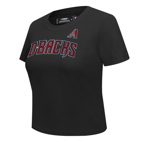 MLB ARIZONA DIAMONDBACKS CLASSIC SHORT SLEEVE WOMEN'S SLIM FIT TOP (BLACK)