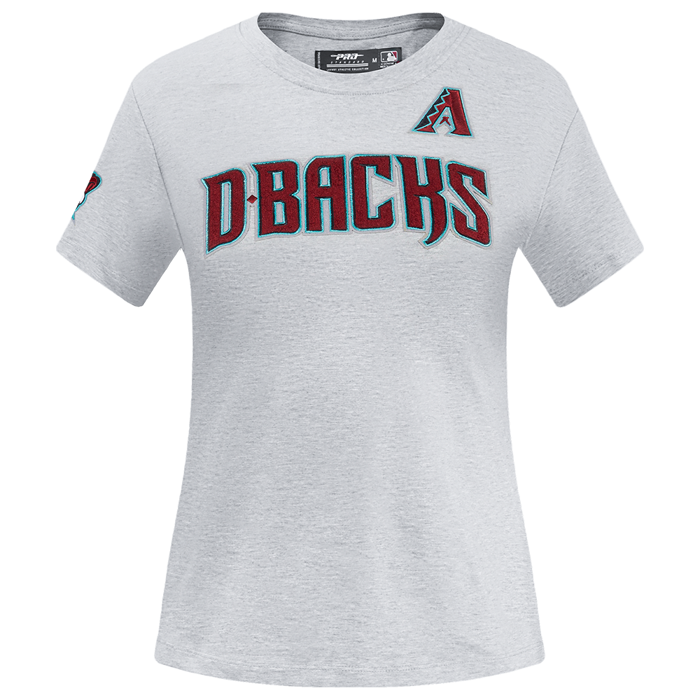 MLB ARIZONA DIAMONDBACKS CLASSIC HAUT AJUSTÉ EN JERSEY SIMPLE À MANCHES COURTES POUR FEMME (GRIS CHINÉ)