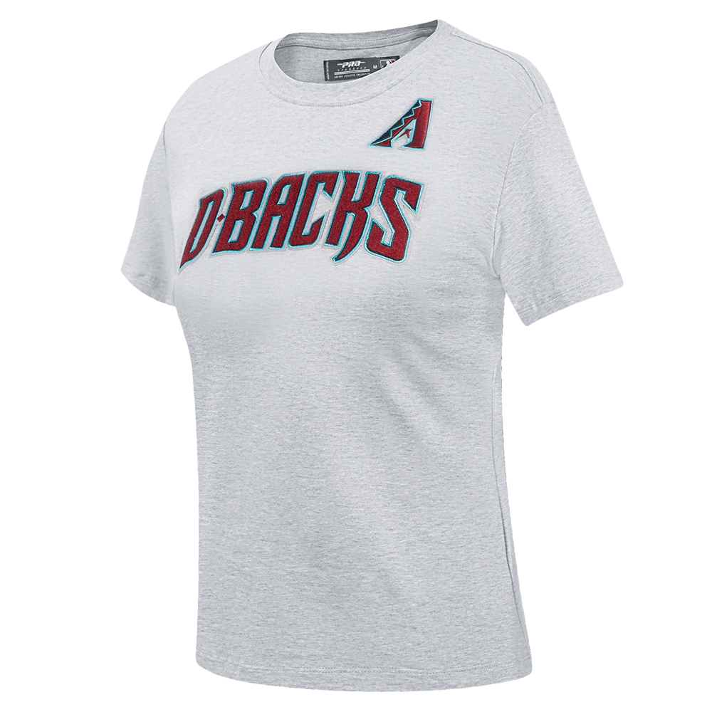 MLB ARIZONA DIAMONDBACKS CLASSIC SHORT SLEEVE WOMEN'S SINGLE JERSEY SLIM FIT TOP (HEATHER GREY)