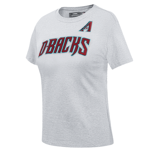 MLB ARIZONA DIAMONDBACKS CLASSIC SHORT SLEEVE WOMEN'S SINGLE JERSEY SLIM FIT TOP (HEATHER GREY)