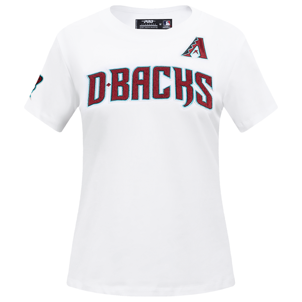 MLB ARIZONA DIAMONDBACKS CLASSIC HAUT AJUSTÉ EN JERSEY SIMPLE À MANCHES COURTES POUR FEMME (BLANC)