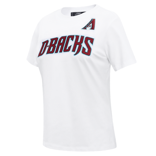 MLB ARIZONA DIAMONDBACKS CLASSIC SHORT SLEEVE WOMEN'S SINGLE JERSEY SLIM FIT TOP (WHITE)