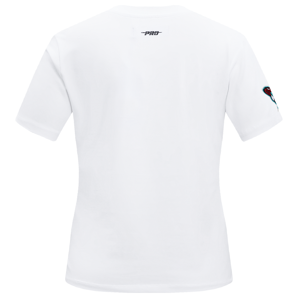 MLB ARIZONA DIAMONDBACKS CLASSIC HAUT AJUSTÉ EN JERSEY SIMPLE À MANCHES COURTES POUR FEMME (BLANC)
