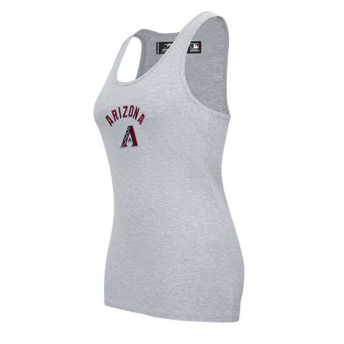 MLB ARIZONA DIAMONDBACKS CLASSIC CAMISOLE DOS NAGEUR À COUPE DÉCONTRACTÉE POUR FEMME (GRIS CHINÉ)