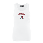 MLB ARIZONA DIAMONDBACKS CLASSIC CAMISOLE DOS NAGEUR À COUPE DÉCONTRACTÉE POUR FEMME (BLANC)