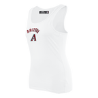 MLB ARIZONA DIAMONDBACKS CLASSIC CAMISOLE DOS NAGEUR À COUPE DÉCONTRACTÉE POUR FEMME (BLANC)