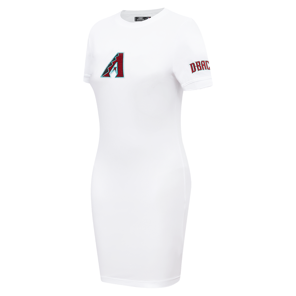 MLB ARIZONA DIAMONDBACKS CLASSIC WOMEN'S BODYCON DRESS (WHITE)