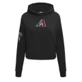 MLB ARIZONA DIAMONDBACKS CLASSIC CHANDAIL À CAPUCHON COURT EN MOLLETON POUR FEMME (NOIR)