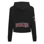 MLB ARIZONA DIAMONDBACKS CLASSIC CHANDAIL À CAPUCHON COURT EN MOLLETON POUR FEMME (NOIR)