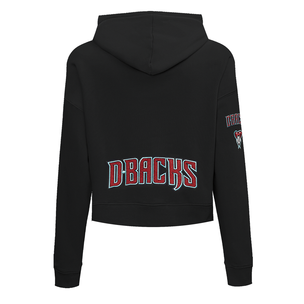 MLB ARIZONA DIAMONDBACKS CLASSIC CHANDAIL À CAPUCHON COURT EN MOLLETON POUR FEMME (NOIR)
