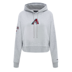 MLB ARIZONA DIAMONDBACKS CLASSIC CHANDAIL À CAPUCHON COURT EN MOLLETON POUR FEMME (GRIS CHINÉ)