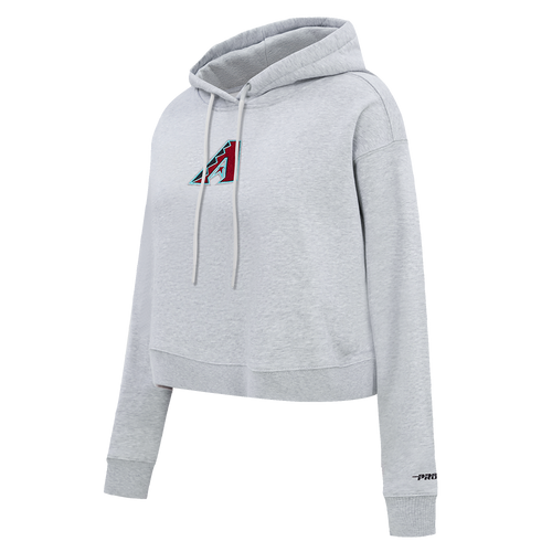 MLB ARIZONA DIAMONDBACKS CLASSIC CHANDAIL À CAPUCHON COURT EN MOLLETON POUR FEMME (GRIS CHINÉ)
