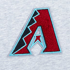 MLB ARIZONA DIAMONDBACKS CLASSIC CHANDAIL À CAPUCHON COURT EN MOLLETON POUR FEMME (GRIS CHINÉ)