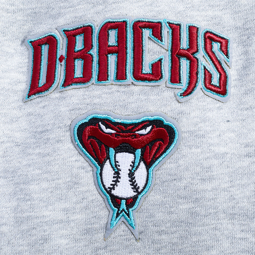 MLB ARIZONA DIAMONDBACKS CLASSIC CHANDAIL À CAPUCHON COURT EN MOLLETON POUR FEMME (GRIS CHINÉ)