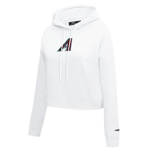 MLB ARIZONA DIAMONDBACKS CLASSIC CHANDAIL À CAPUCHON COURT EN MOLLETON POUR FEMME (BLANC)