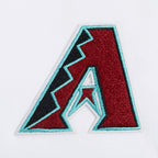 MLB ARIZONA DIAMONDBACKS CLASSIC WOMEN'S CROPPED FLEECE PULLOVER HOODIE (WHITE)