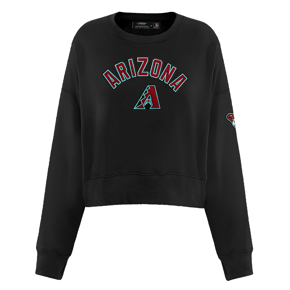 MLB ARIZONA DIAMONDBACKS CLASSIC CHANDAIL À COL ROND EN MOLLETON POUR FEMME (NOIR)