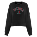 MLB ARIZONA DIAMONDBACKS CLASSIC CHANDAIL À COL ROND EN MOLLETON POUR FEMME (NOIR)